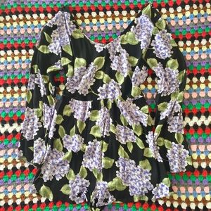 MINKPINK hydrangea print long slv romper